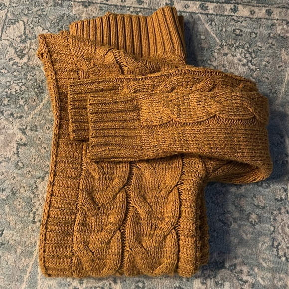 Mustard Gold Open Front Cardigan with Large Pockets - large - Picture 9 of 9